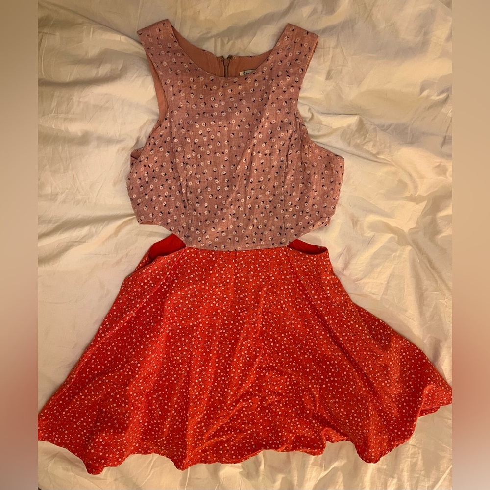 Vintage cotton mini skater dress
